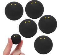 Squash Balls, 5 Squash Balls Double Yellow Dot, 38mm Competition Squash Balls, Training Squash Balls, High Bounce Training Squash Balls, Pro Double Yellow Squash Balls for Slow Speed