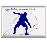 Squash Birthday Cards for him - Best Unusual Unique Cool Special - Men Male (Friend Birthday Card - Squash theme)