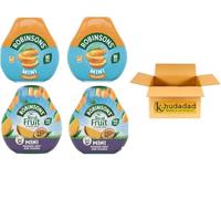 Squash’d Mini - 2 Flavour Pack - 2 x Robinsons Orange and 2x Robinsons Mango & Passion - No Added Sugar - Real Fruit in Every Drop