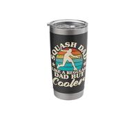 Squash Dad Like A Regular Dad But Cooler Retro Crossminton Stainless Steel Insulated Tumbler
