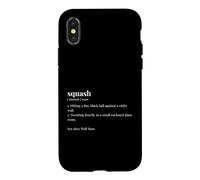 Squash Player Funny Squash Dictionary Racquet Sport Case for iPhone X/XS