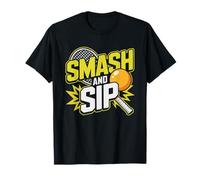 Squash Player Smash Sip After Court Wine Humor Funny T-Shirt