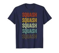 Squash Player Trainer Retro T-Shirt, Men, Navy Blue, Large