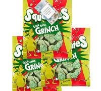 Squashies Bundle With Sour Apple Grinch Snack (3 Pack) - By Oerich Gift