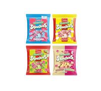 Squashies Mix Sweet Bundle - 4 Packets Of Squashies Sweets Sharing Bags (4x120g) - Bubblegum, Original, Sour Cherry & Apple, Rhubarb & Custard