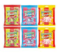 Squashies Sweet Party Bundle 6 Packs x 140g each Drumstick Squashies Sour Cherry and Apple Flavour & Bubblegum Flavour, Drumstick Squashies Original Flavour Raspberry and Milk