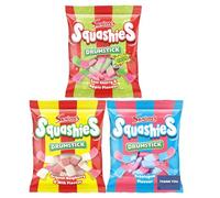 Squashies Variety Pack - Drumstick Original Milk & Raspberry, Sour Cherry & Apple, and Bubblegum (3 x 120g)