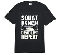 Squat Bench Deadlift Repeat Powerlifting Gym Workout Comfort Colors Adult Heavyweight T-Shirt