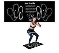 Squat Mat With Foot Position - Anti Slip Training Mat, Perfect for Leg and Abdominal Exercises. Squat Pads Can Activate Muscles and Prevent Sports Injuries,Lightweight and Portable.