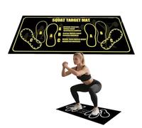 Squat Mat with Foot Position, Exercise Mat for Squats, Non-Slip Exercise Pad for Leg And Ab Workouts, Enhances Safety and Targets Leg Muscles, 31 X 14 Inches (C)