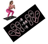 Squat Mat with Foot Position Guide, 35x80cm Diatom Mud Squat Pad Exercise Mat for Home Gym, Non Slip Training Pad Target Mats for Squats Lunges, Portable Muscle Mats with Muscle Zone Diagrams