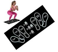 Squat Mat with Foot Position Guide, 35x80cm Diatom Mud Squat Pad Exercise Mat for Home Gym, Non Slip Training Pad Target Mats for Squats Lunges, Portable Muscle Mats with Muscle Zone Diagrams