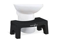 SQUAT-N-GO 7” Folding Squatting Stool | The Only Foldable Toilet Stool | Convenient and Compact - Great for Travel | Fits All Toilets, Folds for Easy Storage, Use in Any Bathroom | Black Color |