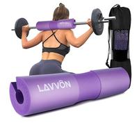 Squat Pad - Foam Barbell Pad for Squats Cushion, Lunges & Bar Padding for Hip Thrusts - Standard Weight Bar Pad - Provides Cushion to Neck and Shoulders While Training (Purple)