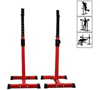 Squat Rack Barbell Stand Weight Lifting Rack Gym Family Fitness Adjustable Indoor Barbell Stand Portable Steel Rack Bench Squat Pole Storage