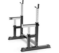 Squat Rack Fitness aid Dumbbell Bench Barbell Rack Dip Stand Barbell Stand Weight Lifting Rack Home Gym Fitness Strength Training Station Ad
