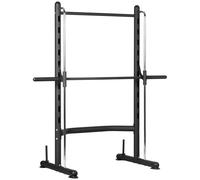 Squat Rack Pull Up Bar Barbell Bar Home Gym Fitness Adjustable Storage