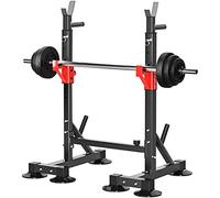 Squat Rack Weightlifting frame Adjustable Squat Stand Dipping Station Weight Bench Press Stand Fitness Barbell Free Bench Press Stands Press Equipment Home & Gym Multifun