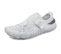 Squat Shoes for Mens Deadlift Powerlifting & Bodybuilding Fitness Shoes Barefoot Running Sneakers for Weight Lifting Hard Pulling & Weight Training White