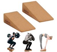 Squat Wedge Block Non-Slip Slant Board Calf Stretcher, 2pcs Ankle Knee Leg Stretcher, Heavy Duty Incline Ramp for Heel Elevated Squat, ATG Split Squat, deadlift, Lunge, Yoga, Pilates, Physical Therapy