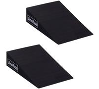 Squat Wedge Block Non-Slip Slant Board Calf Stretcher, 2pcs Ankle Knee Leg Stretcher, Heavy Duty Incline Ramp for Heel Elevated Squat, ATG Split Squat, deadlift, Lunge, Yoga, Pilates, Physical Therapy