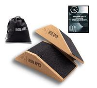 Squat Wedge Block (Pair),Slant Board For Squats w/Carry Bag,Lightweight, Portable Anti-Slip Heel Elevated Squat Wedges And Calf Raise Gym Accessories