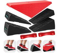 Squat Wedge Set of 5 - Turns Into Aerobic Step Platform - Squat Wedge Block 520 LBS Weight Capacity - Slant Board for Calf Stretching - Calf Stretcher Slant Board - yoga blocks
