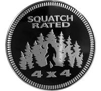Squatch Badge Rated Car Emblem, 4 x 4 Metal Automotive Bigfoot Badge 3D Metal Car Emblems Badge Decals Stickers Compatible for Jeep Wrangler Vehicles Trucks SUV,Round Automotive Decal