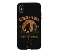 Squatch Watch Pacific Northwest Bigfoot Full Moon Vintage Case for iPhone X/XS