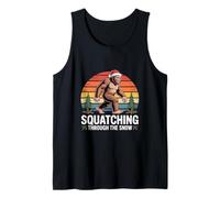 Squatching Through The Snow Christmas Tank Top