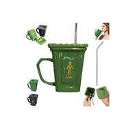 Squatting Toilet Shape Ceramic Mug,Funny Squat Toilet Mug,Weird Coffee Cups,Novelty ToiletMugs with Lids,Prank Squatting Toilets Shape Ceramic Mugs Gifts for The Office,Home,Partiy and Prank Lover