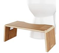 Squatty Potty Bamboo Toilet Stool 7" Collapsible, Teak, 1 Count