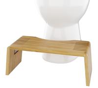 Squatty Potty Oslo Folding Wood Bamboo Bathroom Toilet Stool - 17.78 cm | Squat Footrest Stool for Improved Bowel Health & Natural Posture - for Kids and Adults - Foldable, Portable and Space-Saving