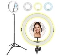SQUATZ 11’’ LED 12W Selfie Ring Light R11 with Wired Control, Tripod Stand with 5 Sections, Phone Holder, Adjustable Brightness Levels for Influencers, YouTube, Trainers, and Streaming.