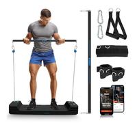 SQUATZ Apollo Board Mini: 150lb Resistance Smart Cable Machine, Functional Trainer for Full Body Workouts, Full Body Strength, Digital Home Gym Equipment with Free App includes Accessories, Blue