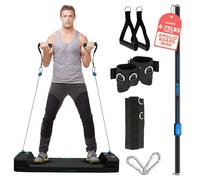 SQUATZ Apollo Board Mini: 150lb Resistance Smart Cable Machine, Functional Trainer for Full Body Workouts, Full Body Strength, Digital Home Gym Equipment with Free App Includes Accessories, Blue