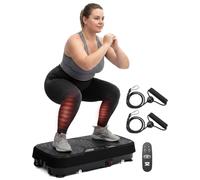 SQUATZ Vibration Plate Exercise Machine, Vibration Plate with Handles and 1-99 Speed Levels, 10 Preset Programs, Quiet Low-Impact Home Fitness Platform with Remote Control, Portable Design, Black