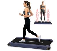 Squatz Walking Pad Treadmill with Vibration Plate Under Desk 120 kg Capacity - Slim Compact Walking Machine for Home Office with LED Display, Remote and Quiet Motor
