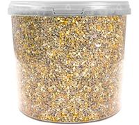 SQUAWK Chicken Corn Extra | Premium Grade Poultry Feed | Nutritious Oyster Shell, Layers Pellets, Fibre Wheat & Split Maize | High Energy, Protein-Rich Food Mix | Perfect Year-Round Seed (10L Tub)