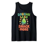 Squawk Less Snack More Bird Watcher Parakeet Bird Budgie Tank Top