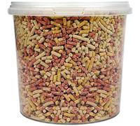 SQUAWK Mixed Suet Pellets | Garden Wild Bird Food Mix | Balanced and Healthy Feed Mixture | Nutritious Insect, Berry & Mealworm Pellet | Contains Essential High Energy Vitamins and Minerals (1L Tub)