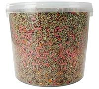 SQUAWK Premium Wild Bird Food | No Mess Garden Birds Feed Mix | Contains Berry Suet Pellets and Sunflower Hearts and Kibbled Peanuts | Enhanced Seed Mixture | High Energy Balanced Recipe (2.5L Tub)