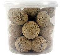 SQUAWK Suet Fat Balls | Premium Garden Wild Bird Food | Enhanced Year-Round Formula | Naturally Blended, High in Energy & Protein-Rich Feed | Full of Fresh Nutritious Fat Fibre & Moisture (2.5L Tub)
