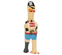 Squeak Latex Puppy Toy Elastic Teeth Grinding Hand Painted Funny Interactive Squeaky Dog Toys (Pirate Chicken)