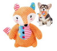 Squeaker Dog Toy - Interactive Plush Animal Figure | Squeaky Paper Puppy Teether Toys for Parks, Camping, Training and Solo Time