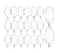 Squeaker Replacements - 20 Pieces Plush Toy Noise Makers, Oval Olive Shaped Inserts with Loud High Pitch Sound, Clear Internal Bellows Component, Ideal for Repairing Stuffed Pet Animal Puppets