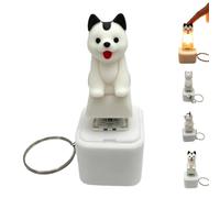 Squeaking Dog Keyboard Fidget Toy with Color Changing LED Light | Rechargeable Animal Sound Fidget Clickers, Cute Push Button Noise Maker Keychain Prank Gifts for Friends Coworkers