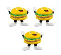 Squeakky Fast Food Dog Toy - Burger - This Adorable Squeaker Will Satisfy Your Dog's Cravings With Endless Hours Of Fun - Pack of 3