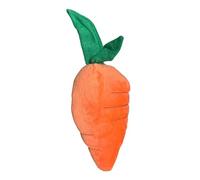 Squeaky Carrot Toy - Tough Interactive Dog Plushe, Small Breed Teething Tool, Funny Vegetable Puppy Toy | Indoor Mental Stimulation Gear For Fetch Tug Of War Daycare Kennel Training Playtime