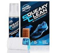 Squeaky Clean - Premium Shoe & Trainer Cleaning Kit - 200ml Foam Cleaner for Suede, Nubuck, Leather, Canvas & More - Remove Dirt & Stains From Sneakers & Boots- Brush & Cleaning Cloth Included (1)
